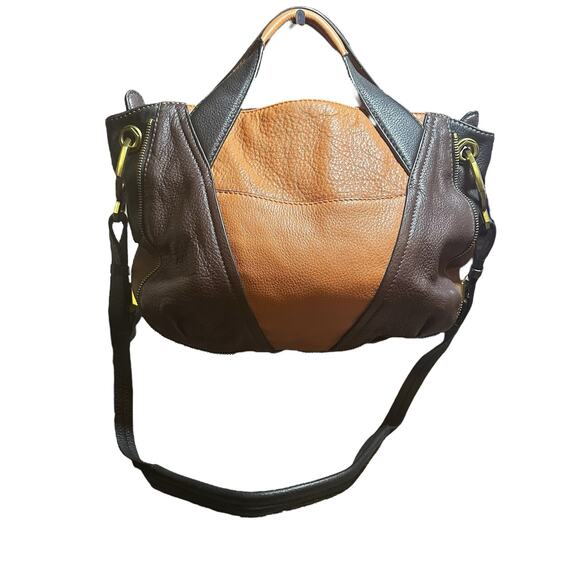 orYANY Lian satchel shoulder bag black, acorn, brown and orange Pebble leather - Picture 3 of 10